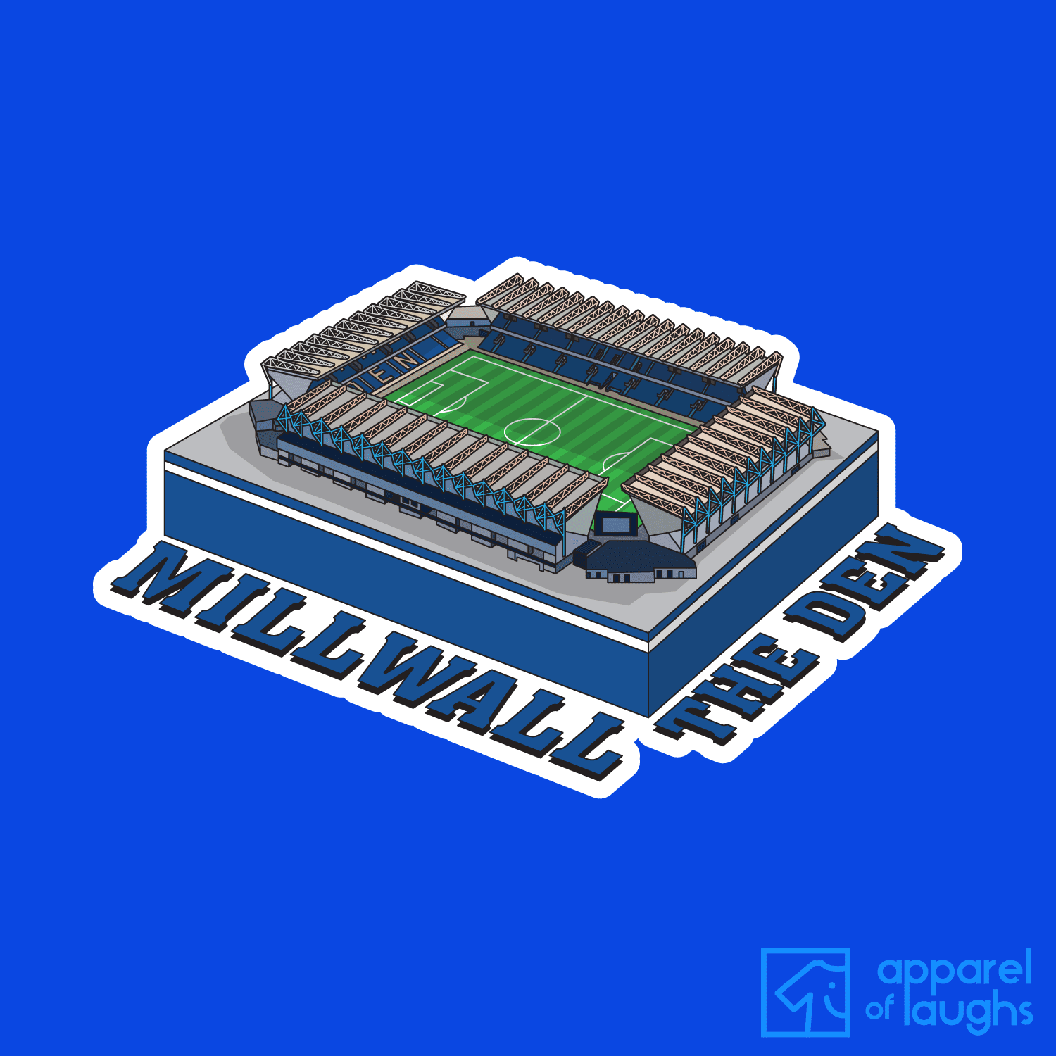 Millwall FC logo with stripes | Art Board Print