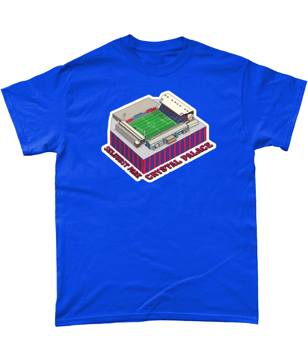 Crystal Palace FC Sports Stadium Minimalist Football Soccer Series Kids T- Shirt by Design Turnpike - Instaprints