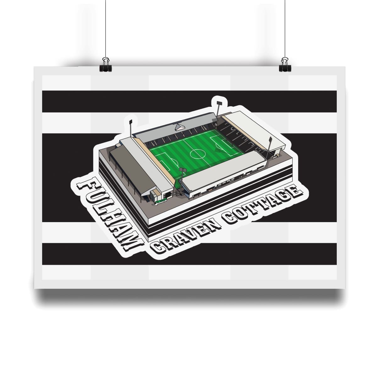 Fulham - Craven Cottage - Hallowed Turf - A3 Fine Art Print - Apparel ...