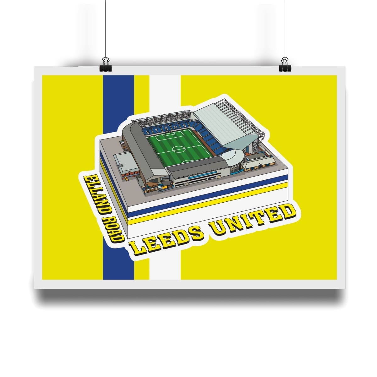 Leeds United - Leeds - Elland Road Stadium - Print - Wall Art - Premier  League - Football Art - Stadium - Footy Fans