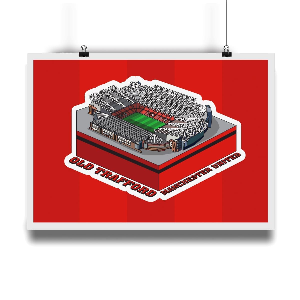 Manchester United - Old Trafford - Hallowed Turf - A3 Fine Art Print ...